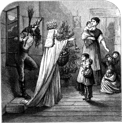 Het
Christkind en Hans Trapp