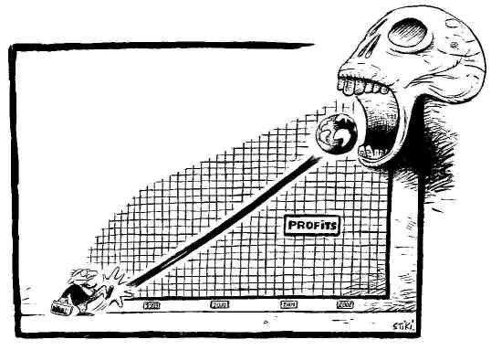 Vooruitgang = Productie, winst, groeiende afzetmarkten, bomenkap, bio-industrie, milieuvervuiling, machtsuitbreiding, afname van biodiversiteit, afname van culturele diversiteit?